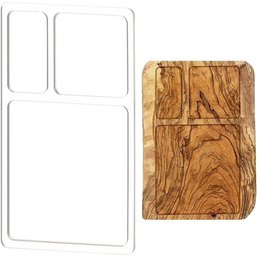 Woodworking Templates - Vassoio portaoggetti a 3 scomparti, modelli