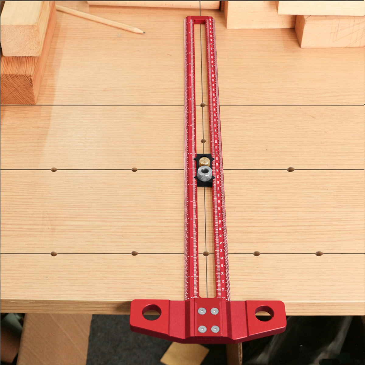 Woodworking Ruler - Righello a T per Falegnameria, Calibro