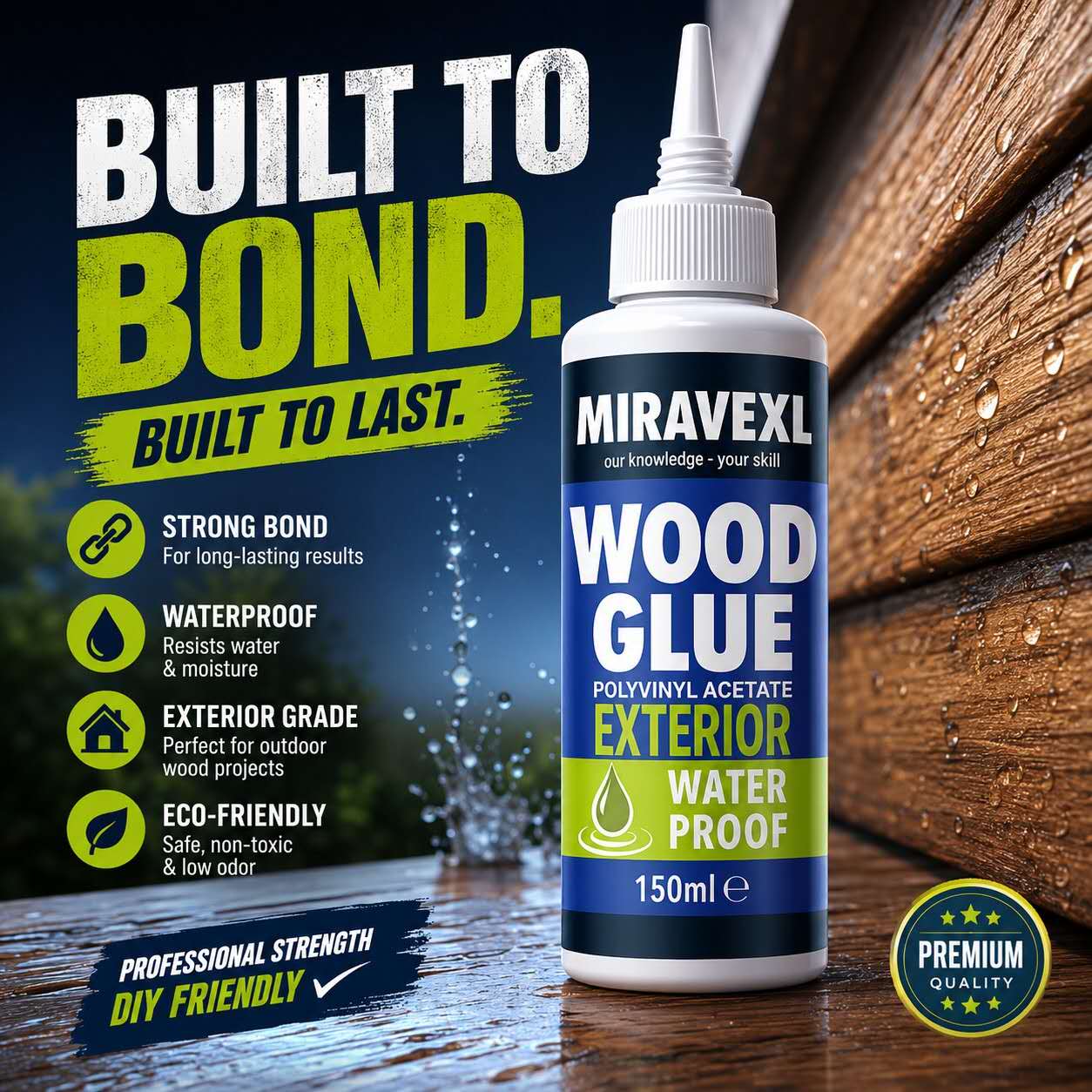 Woodworking Quick Glue - Colla per Legno a Rapida Asciugatura,