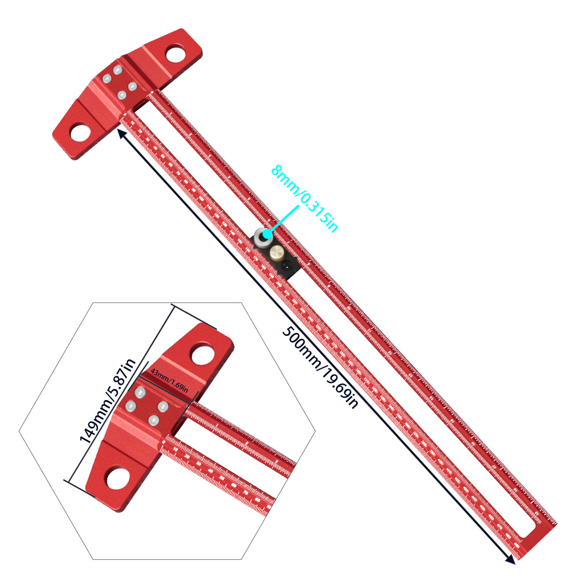Righello a T per Falegnameria, - Woodworking Ruler recensione e prezzo