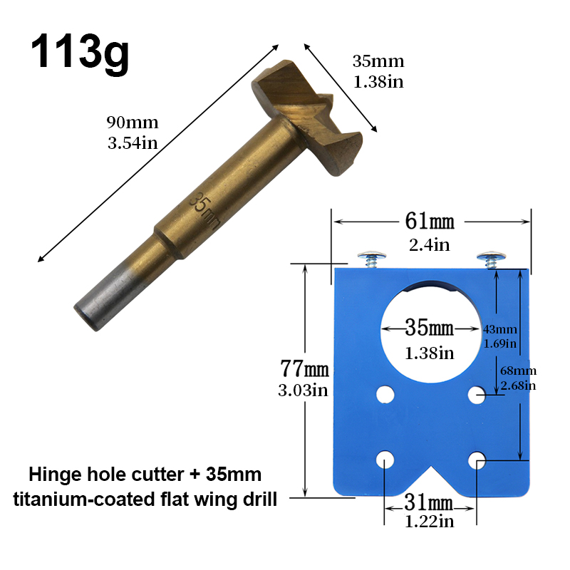 Jig per Foratura Cerniere 35mm - Woodworking Templates recensione e prezzo