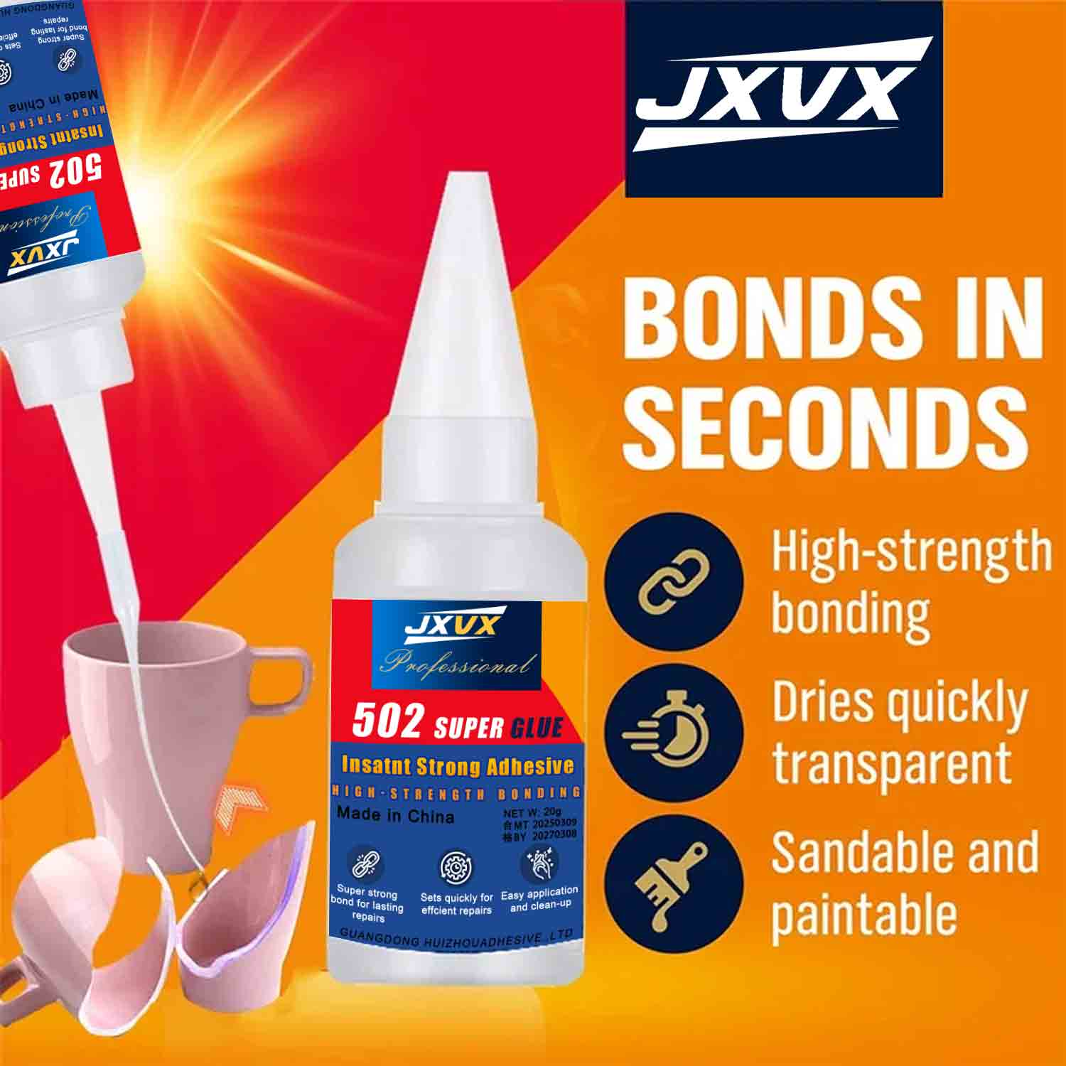 JXVX 1-5 pezzi Super colla 502 - Woodworking Quick Glue recensione e prezzo